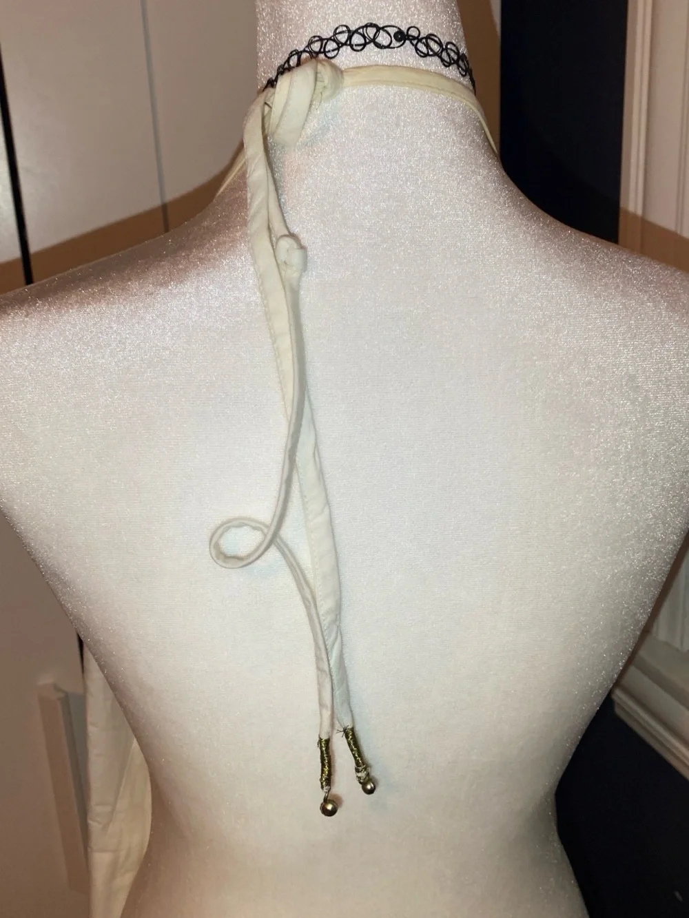 Free People Size XS Clara White Ruffle Dress Backless Maxi - Picture 3 of 7